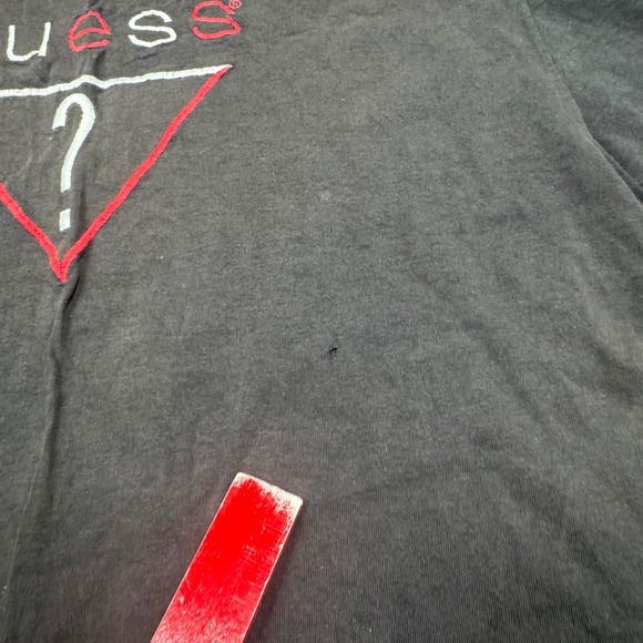Vintage Guess by Georges Marciano T Shirt Mens One Size Black Cotton Logo Tee - Picture 7 of 13